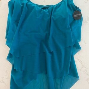 Women's teal Coco Reef tankini top